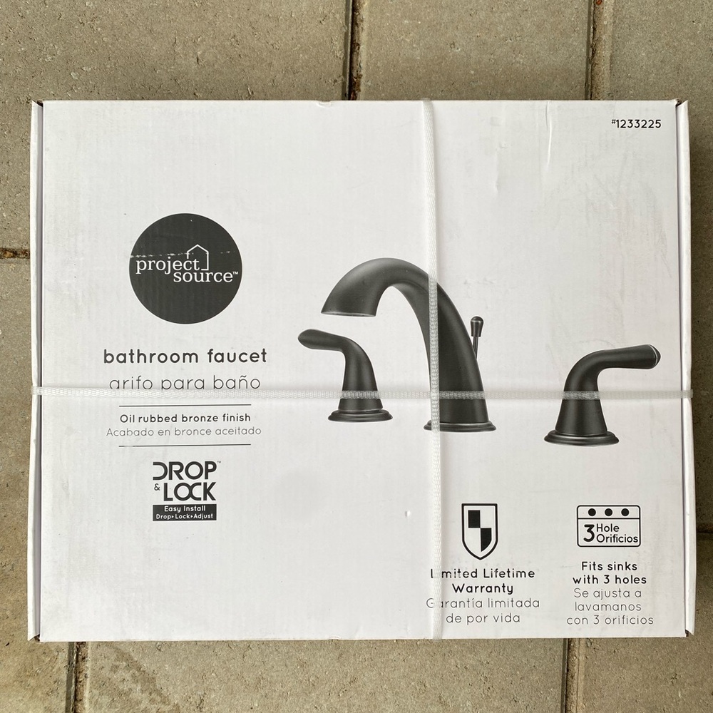 Project Source Oil Rubbed Bronze Widespread 2-handle Faucet